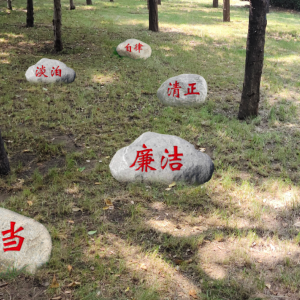 贺家庄鹅卵石刻字效果